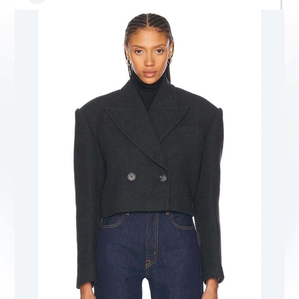Alexander Wang Cropped Black Women Blazer; Size XS